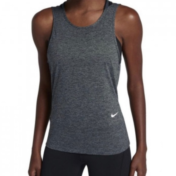Nike Dry Tank Loose RBK Studio Tank Top Gray Black Size Medium - Picture 2 of 5